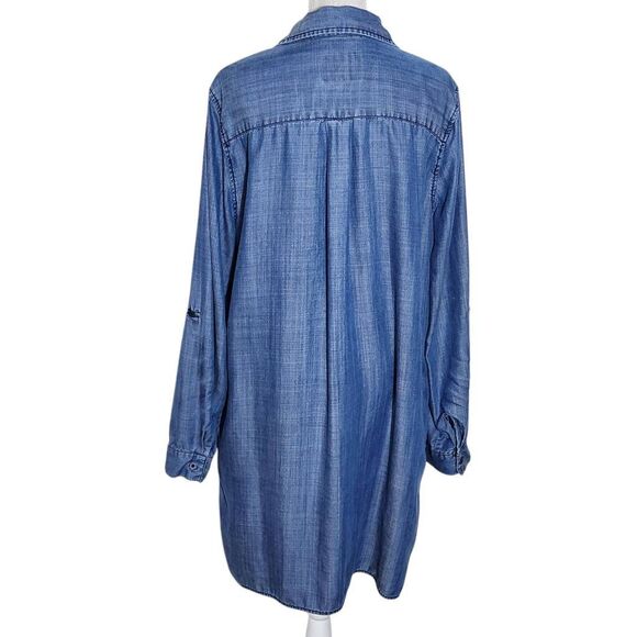 Velvet Heart Chambray Mini Shirt Dress Size Large Chambray Mini Dress - Picture 2 of 9